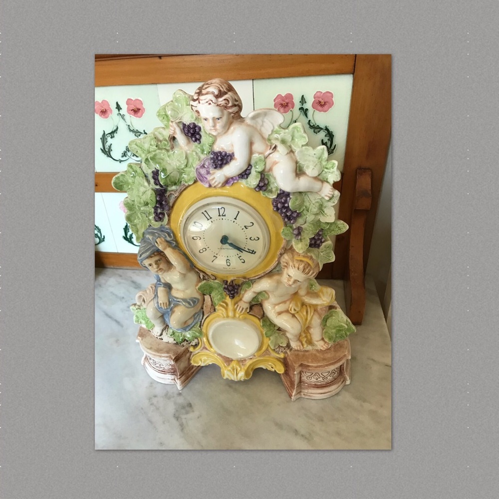 Vintage Cherub Westclox Mantel Clock